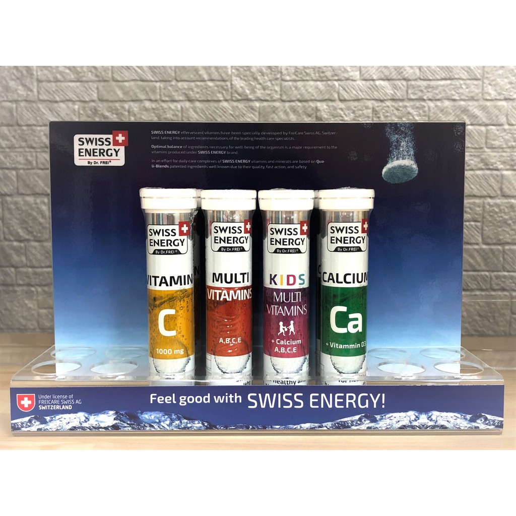 Swiss Energy  高單位 維他命C 綜合維他命 兒童綜合維他命 鈣+D3 發泡錠 20錠/瓶 現貨供應
