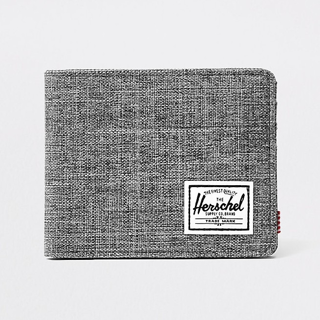Herschel Roy Bi-Fold Wallet 灰黑 灰色 RFID 防盜 帆布 皮夾 男生 短夾 錢包 現貨