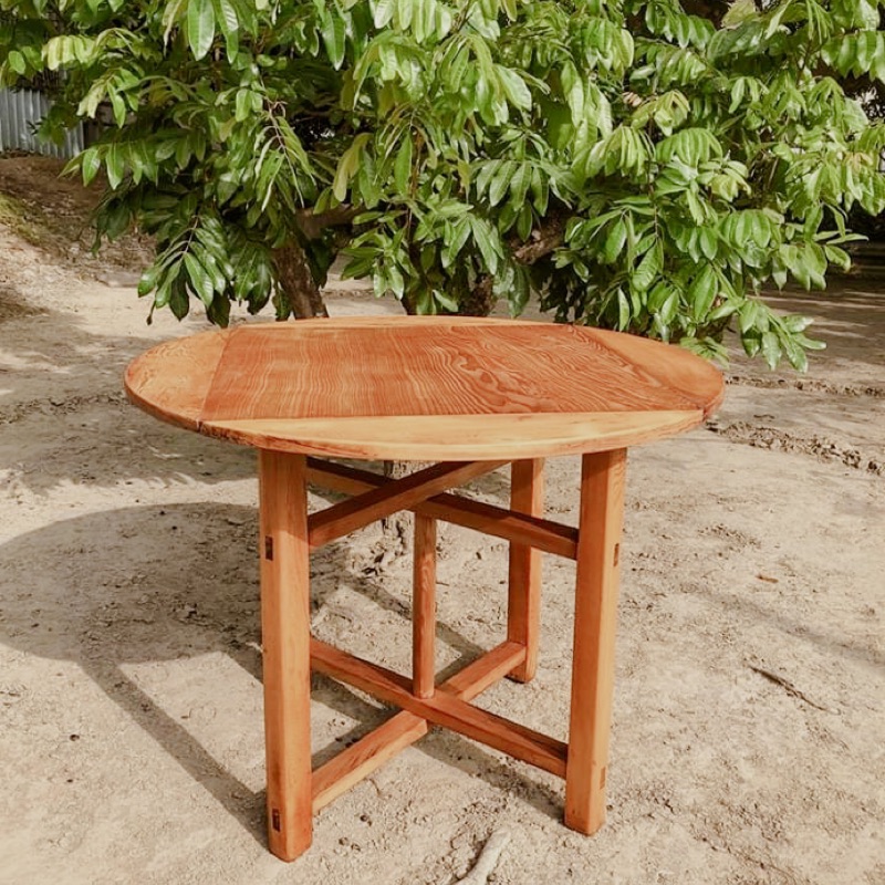 【玩木主意】家具翻新 手工 台灣檜 檜木 實木 餐桌 圓桌