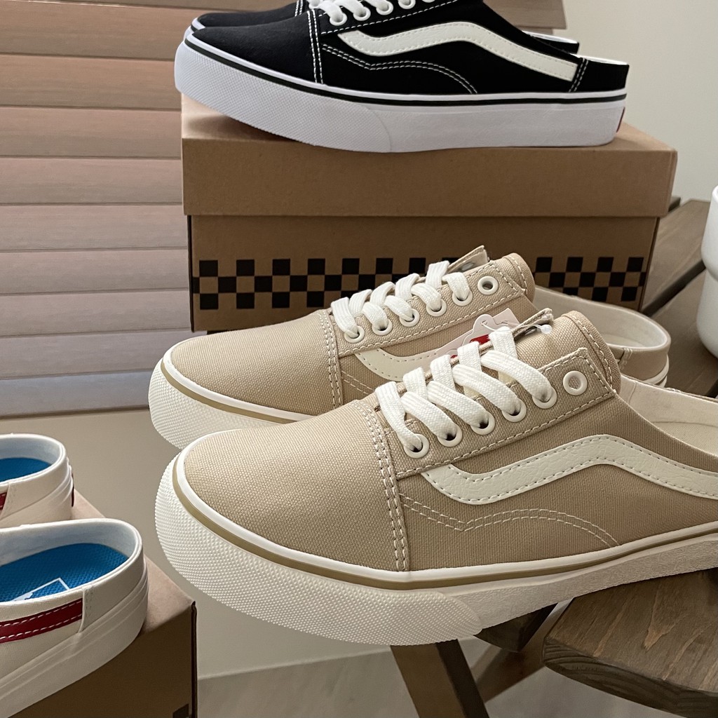 KT USA】Vans comfort old skool mule 懶人鞋三色經典懶人鞋!!! 黑奶茶米白| 蝦皮購物