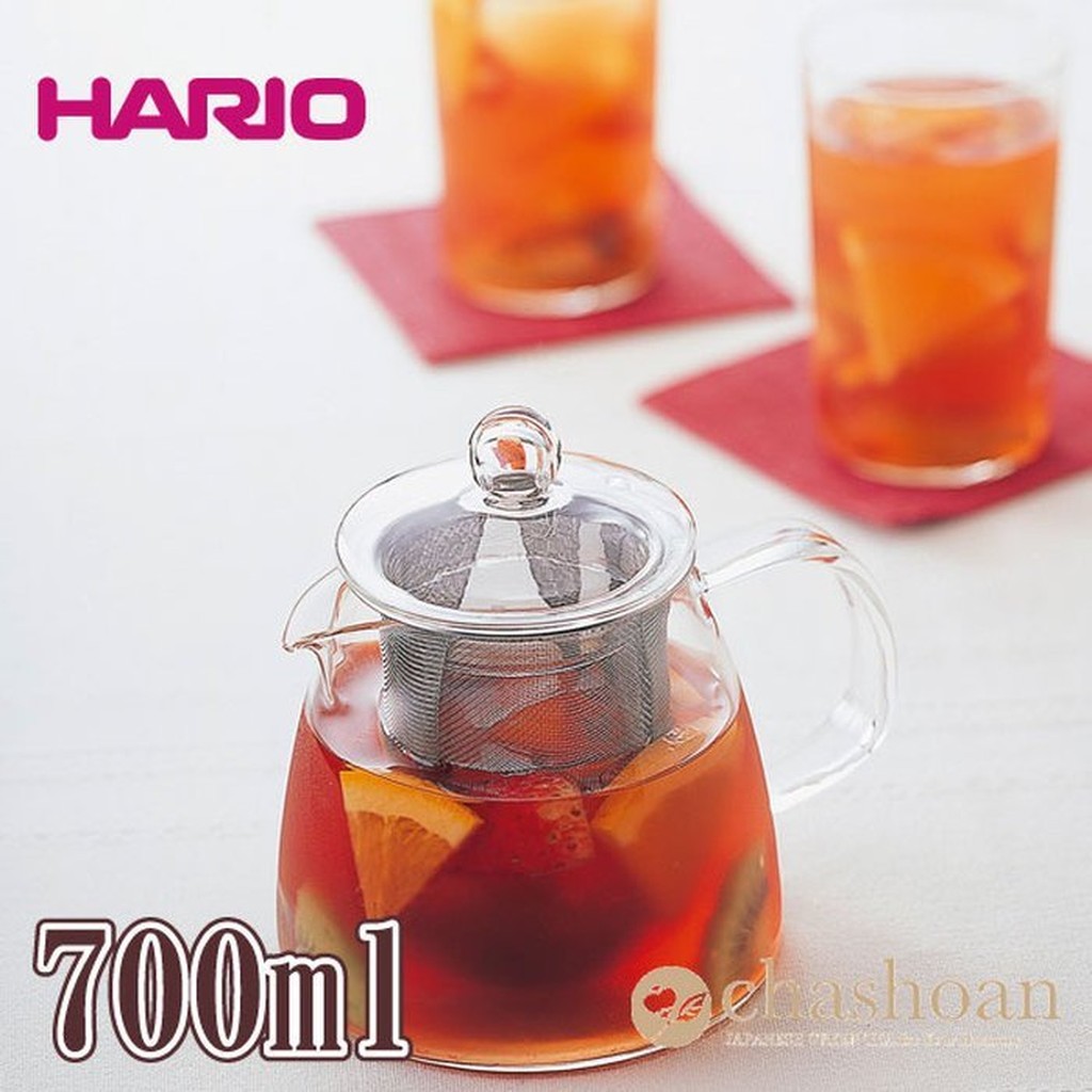 日本製Hario(CHEN-70)耐熱玻璃壺 700ml 花茶壺 泡茶壺 冷水壺 (附不鏽鋼網子）