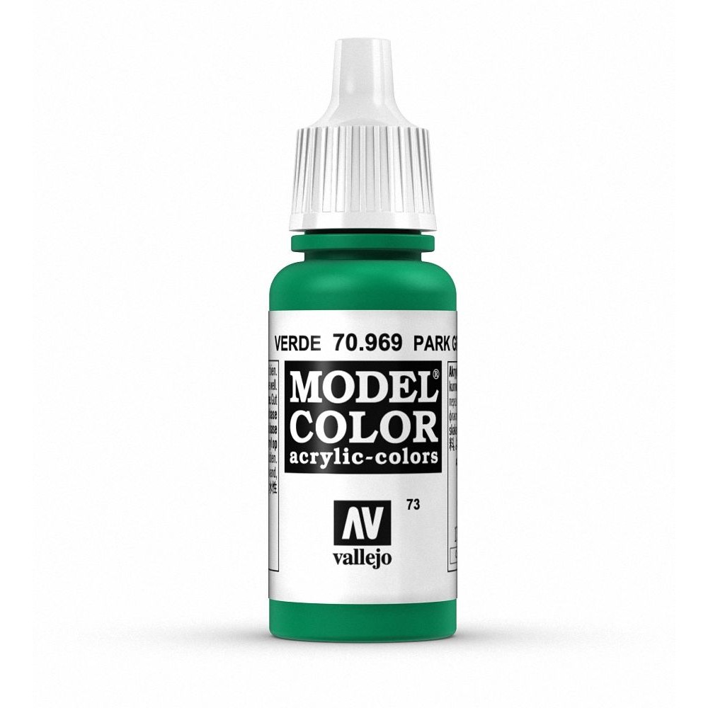 Acrylicos Vallejo 模型色彩 Model Color 073 70969 公園綠平光色 17ml