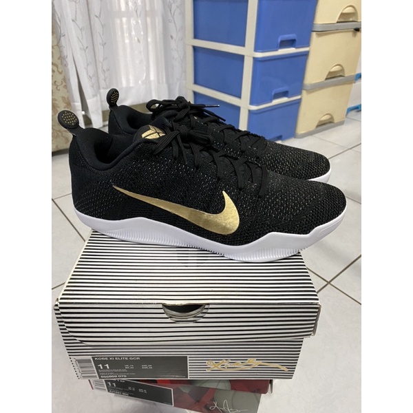 100%全新正品NIKE KOBE 11 ELITE GCR 黑金 黑曼巴 台灣行著用 885869-070 us11