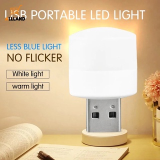 3 種樣式的 USB 插頭 LED 圓形小型小夜燈 / 電腦移動電源充電書燈 / 便攜式護眼閱讀燈