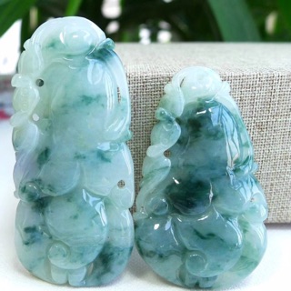 緬甸A貨冰糯種翡翠水潤精雕飄蘭花春帶彩佛手玉墜顏色亮種水足冰透油亮發光項鍊掛件遇貴人擋煞事業順利財源廣進