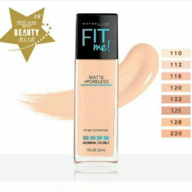 (2021/11月)媚比琳maybelline反孔特霧FIT ME粉底液30ml