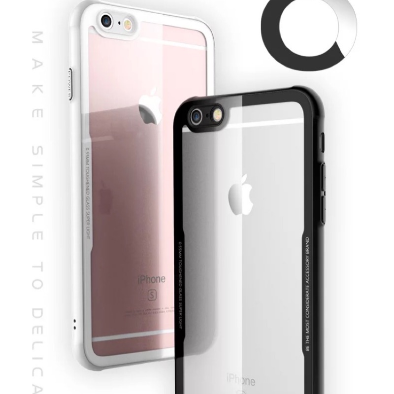 Iphone 6 6s Plus 蜂巢式蜂巢全包軟邊 鋼化玻璃後背防摔殼玻璃殼軟殼tpu 非空壓殼犀牛盾 蝦皮購物