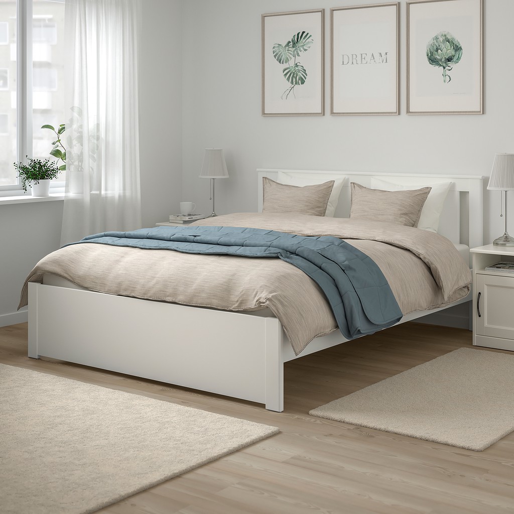 北歐工業LOFT風格經典IKEA宜家SONGESAND雙人床框床架+luröy板條/白色/二手八成新/特$3980