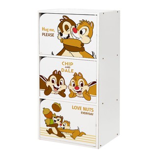 Disney 迪士尼 奇奇蒂蒂系列 三層木櫃 收納木櫃 經典款【網狐家居】