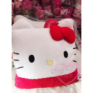 小公主日本精品♥ hello kitty凱蒂貓紅色方形造型立體蝴蝶枕頭抱枕腰靠枕萬用枕 33016405