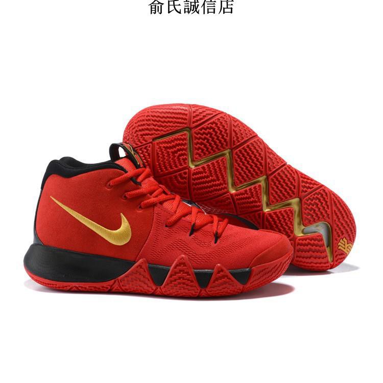 kyrie 4 red black white