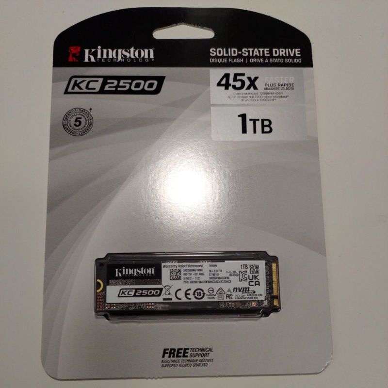 全新未開封 KC2500 NVMe PCIe SSD 1TB