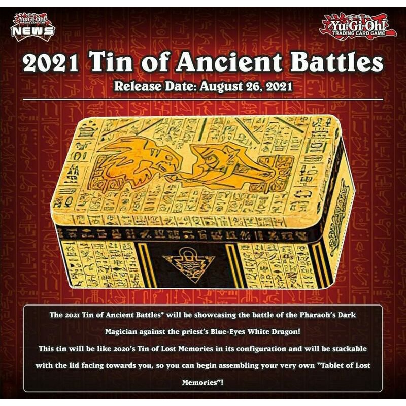 DSC☆ 美版 遊戲王 古老戰役 美英 鐵盒 黃金櫃 2021 Tin of Ancient Battles 全新 現貨