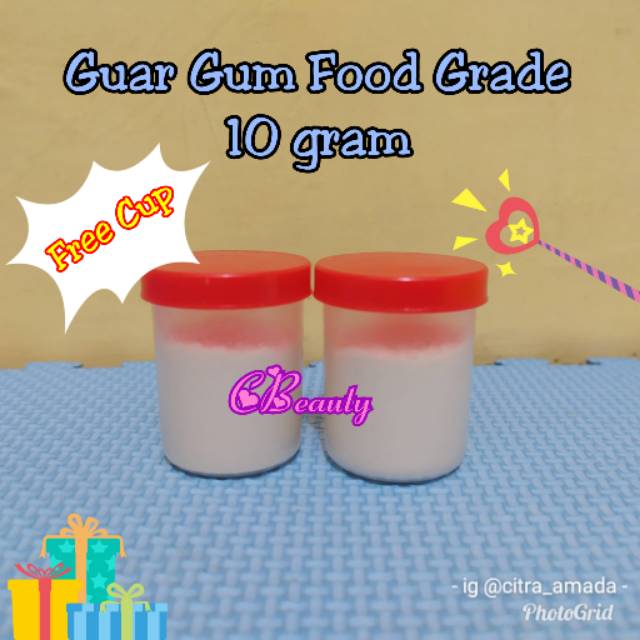 Guar Gum 食品級 10 克無杯適用於桶裝 O 史萊姆等