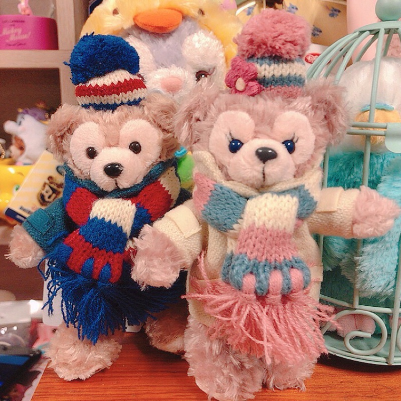 Disney 日本海洋迪士尼 早期絕版品 Duffy 冬季絕版 大衣達菲/雪莉玫 圍巾 毛帽 娃娃 玩偶 吊飾