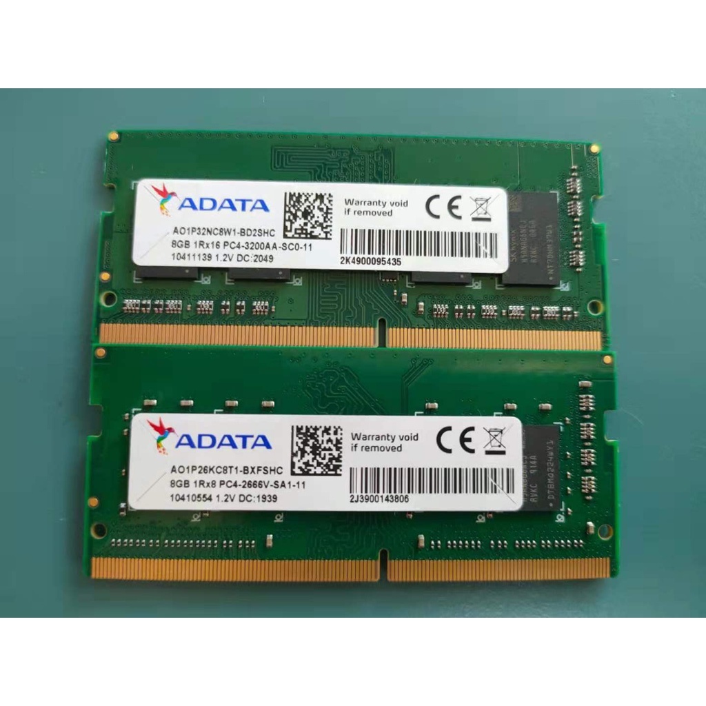 【ADATA 威剛】PC4-3200AA 8GB 1Rx16 AO1P32NC8W1-BD2SHC(拆機良品)