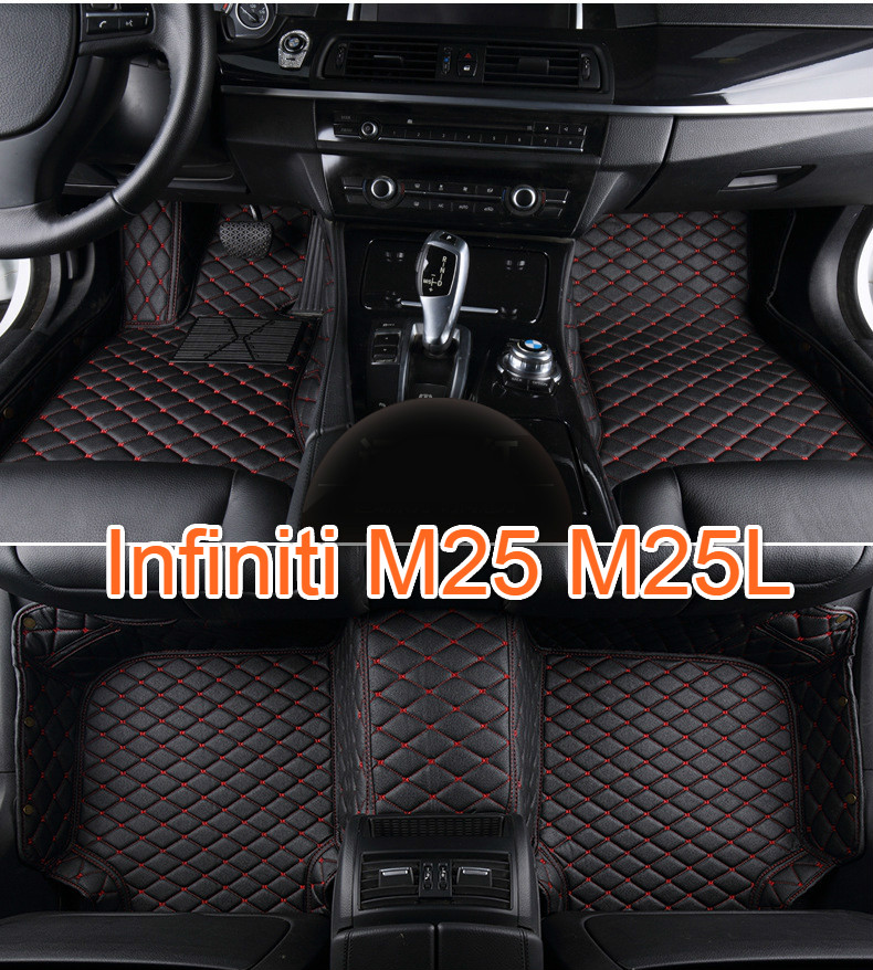(現貨）適用 Infiniti M25 M35 專用全包圍皮革腳墊 汽車腳踏墊 隔水墊 耐用