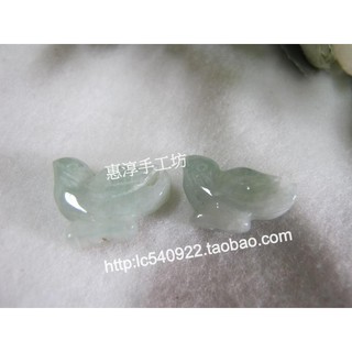 B193-1翡翠天然平安環.扣方塊.水滴DIY手工材料配件一份/1個