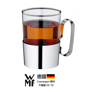 【德國WMF 】不鏽鋼把手玻璃杯一件組（0635656040）