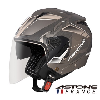 【ASTONE】RST-AQ9 (平黑/銀)輕量化 3/4 半罩 安全帽 加長風鏡 內墨片 眼鏡溝 耳機孔 內襯可拆洗