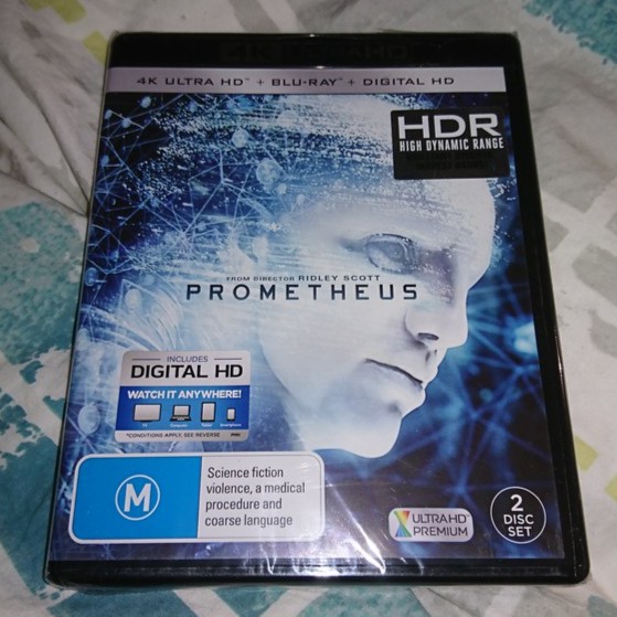 普羅米修斯(4K UHD藍光單碟版)異形：聖約、X戰警-麥克法斯賓達、玩命關頭9莎莉賽隆。PS5遊戲主機可播放。羅穆盧斯