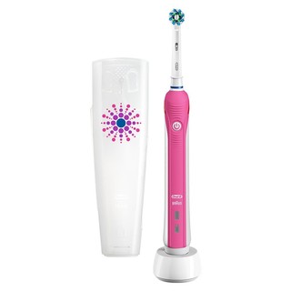 力拼百貨週年慶特賣 德國製百靈 BRAUN ORAL B 歐樂B pro1000 可愛粉色 附收納盒 附感應燈