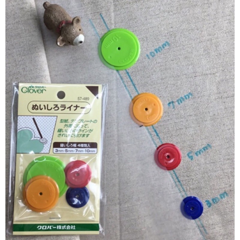 【織室縫紉所】日本可樂牌Clover 縫份圈 四入組 縫份輪 奇異輪 手作工具 10、7、5、3mm四入