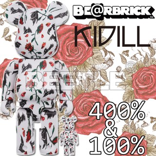 BEETLE BE@RBRICK KIDILL ERI WAKIYAMA ROSE 白 玫瑰 蝙蝠 100 400%