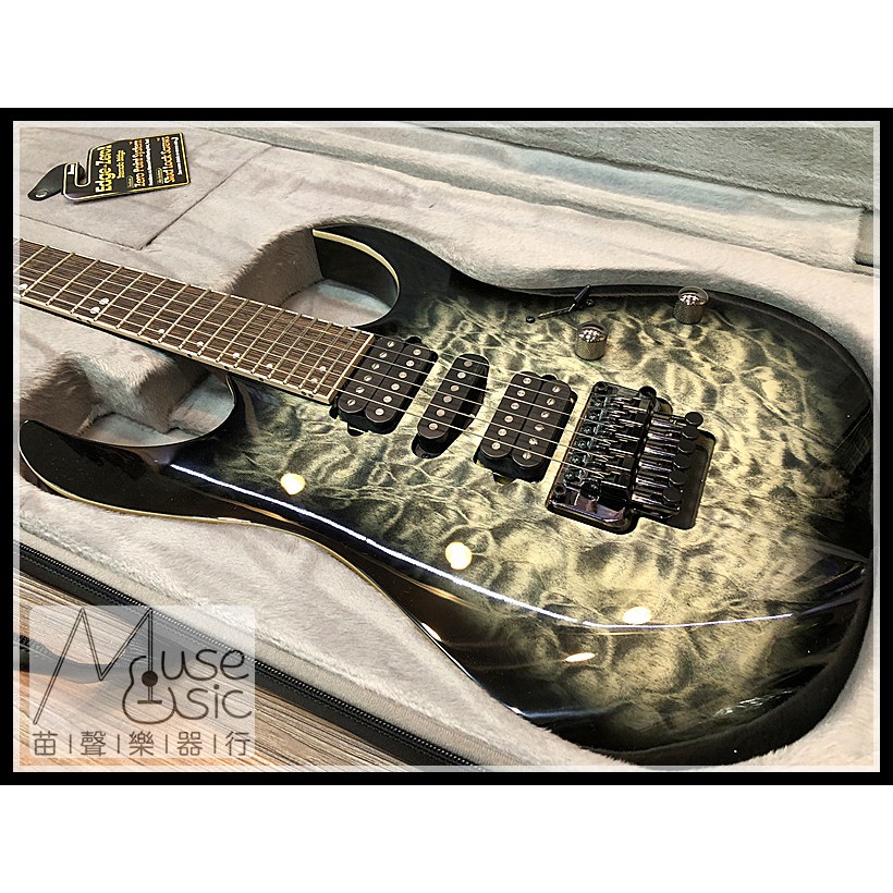 【苗聲樂器Ibanez旗艦店】Ibanez Premium RG970QMZ 印尼廠2018新款黑色雲紋大搖電吉他