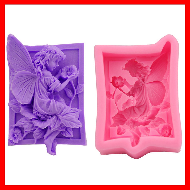 仙女天使花3d樹脂粘土矽膠模具diy手工皂模具矽膠模具最新設計
