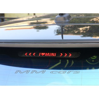 MINI Cooper S R56 F55 F56 迷你 三門 後擋風 玻璃 高位 第三煞車燈 尾燈 碳纖維 卡夢 貼紙