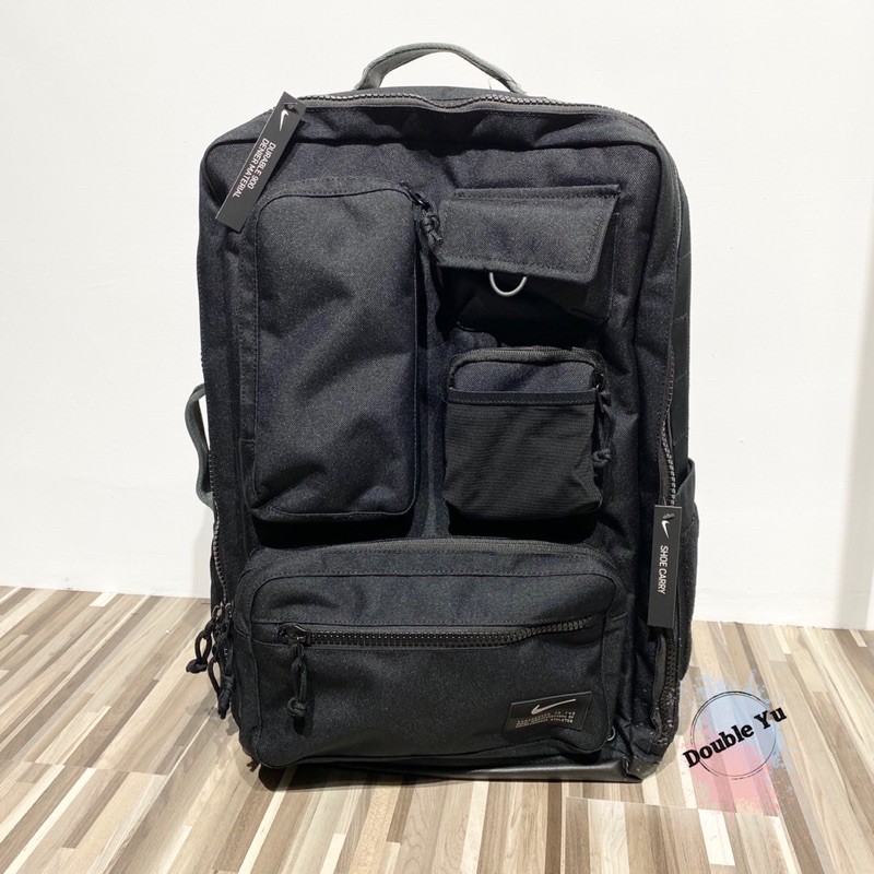 DY• NIKE UTILITY ELITE BACKPACK 後背包 黑色 工裝 氣墊 現貨 CK2656-010