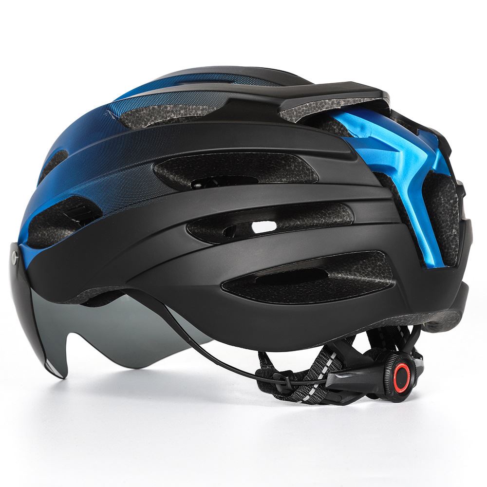 2022年新款公路山地車 磁吸風鏡 一體成型騎行自行車頭盔 安全帽 自行車安全帽 腳踏車安全帽 單車安全帽 漸變色安全帽