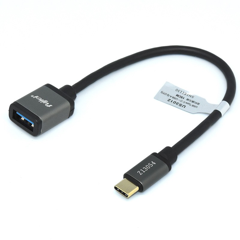 Fujiei USB3.1 Type-c公對 USB 3.0 A母 OTG資料擴充線 鋁殼 15CM-CB1956