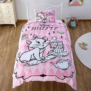 日本代購 迪士尼 瑪麗貓 單人 床包 枕套 被套 床單 寢具