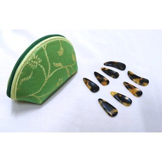 [好琴園樂器] 仿玳瑁專業古箏義甲 指甲 有凹槽 左右手共8片 附膠帶1捲 精美袋2組 屏東皇家樂器行