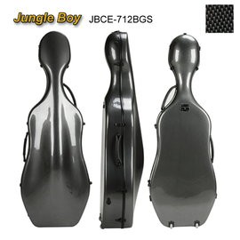 亞洲樂器 大提琴盒 Jungle Boy JBCE-712BGS 4/4／複合碳纖盒／黑灰色(小格紋) 金色(大格紋)