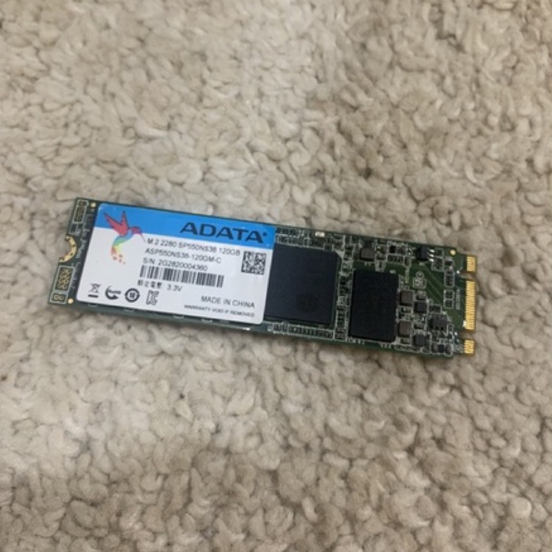 [二手良品] ADATA 威剛 M.2 SATA 120G SSD