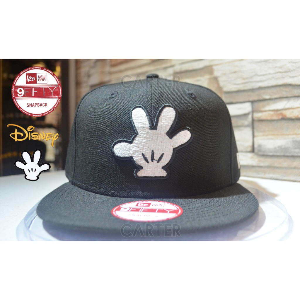 New Era Disney Mickey Mouse Hand Snapback 迪士尼米老鼠的招牌手黑色後扣帽