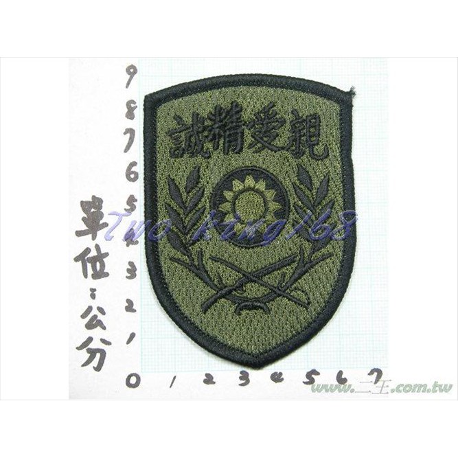 二王軍警防身百貨用品★☆陸軍官校臂章(低視度)15-10★☆國軍 陸軍 迷彩服 臂章