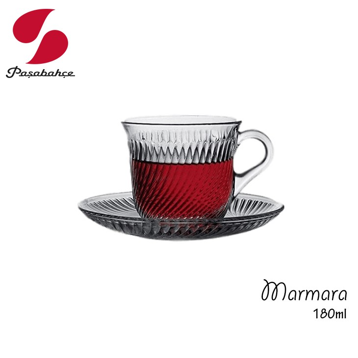 Pasabahce Marmara紅茶杯盤180ml 咖啡杯盤 (盒裝六入)