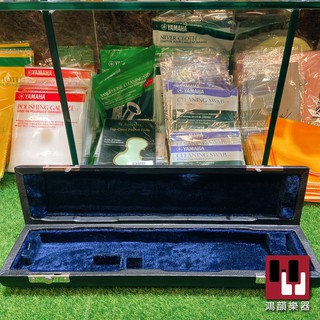 |鴻韻樂器|現貨 長笛木盒(藍) 原木盒貼皮 16孔 管樂盒