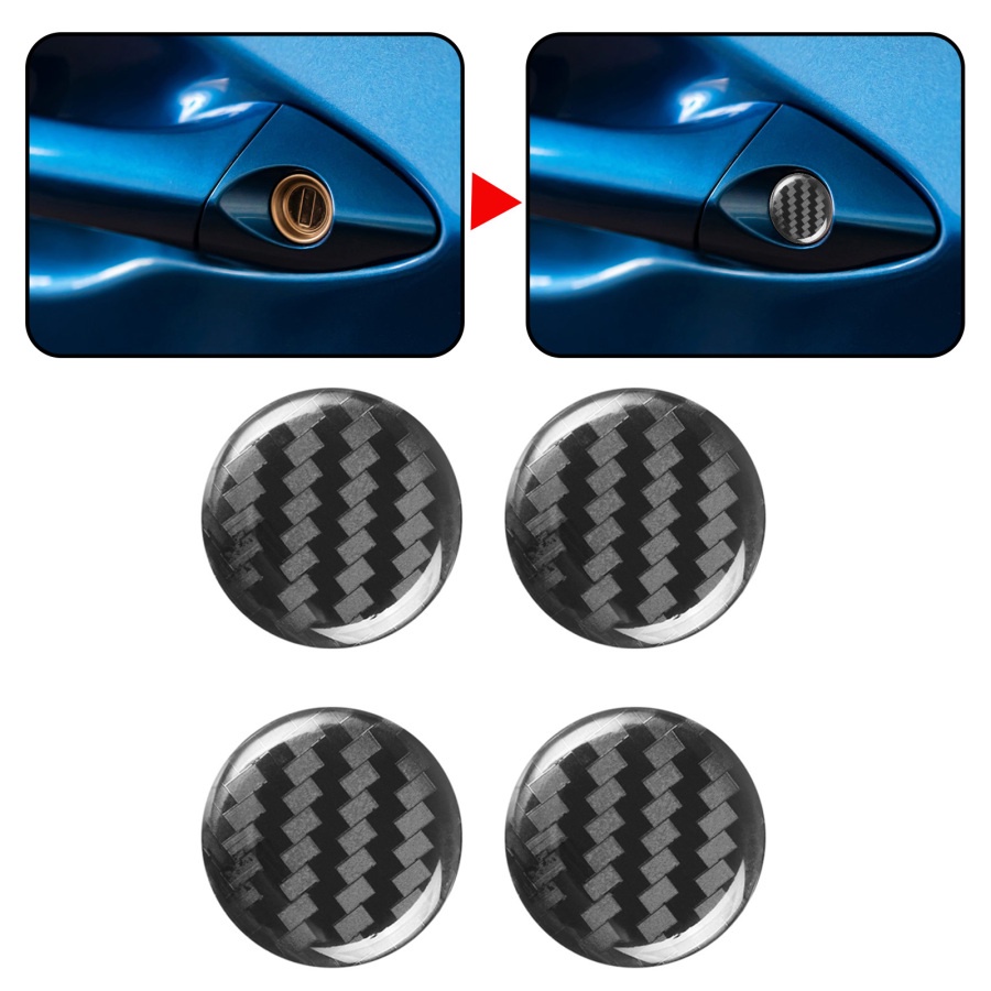 BMW 【GMMA】4 件 20 毫米汽車鎖鑰匙孔貼紙裝飾保護適用於寶馬 e46 e39 e90 e60 e30 f10