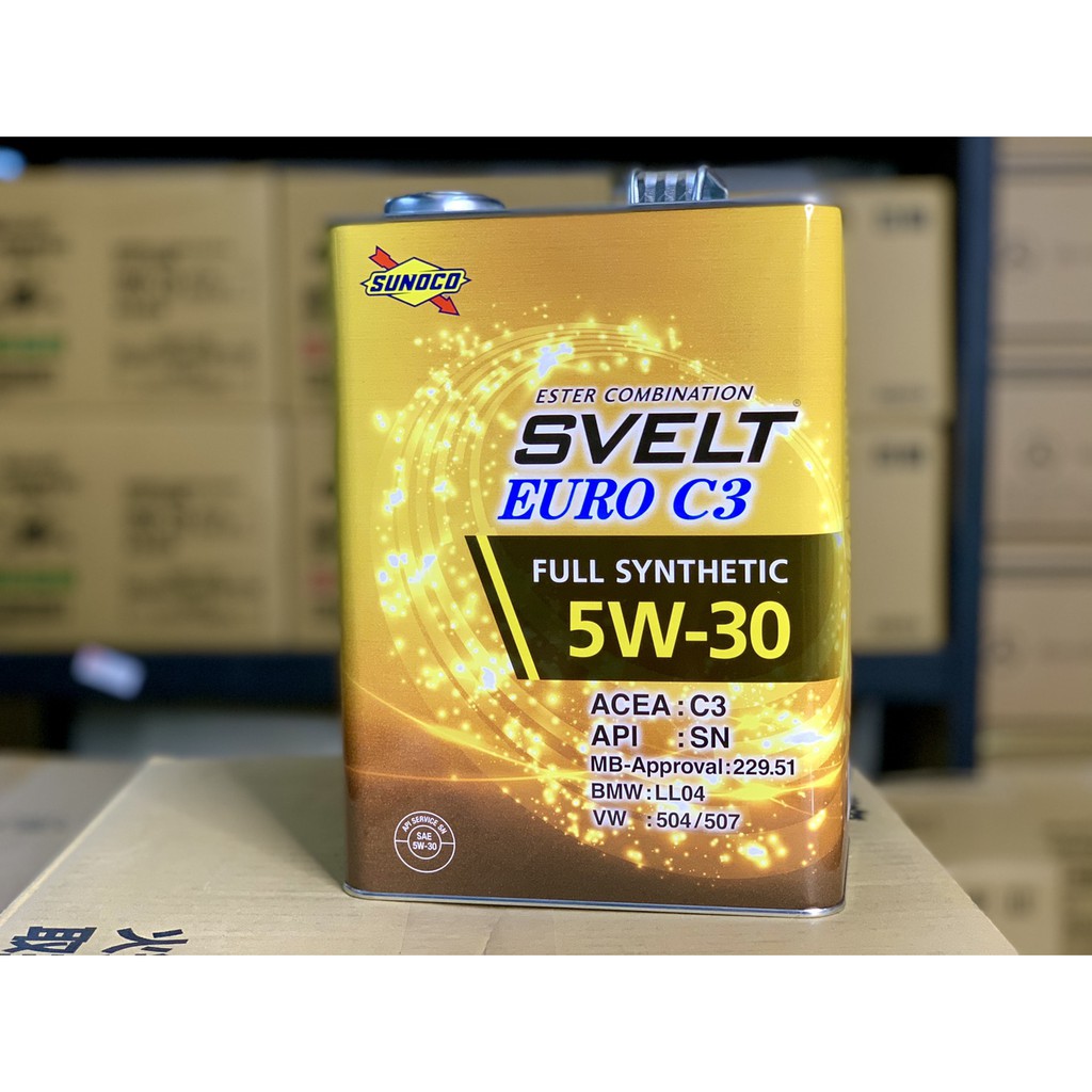 Sunoco Euro C3 5w30 太陽石油svelt 5w 30 柴汽全合成機油日本原裝酯類 蝦皮購物