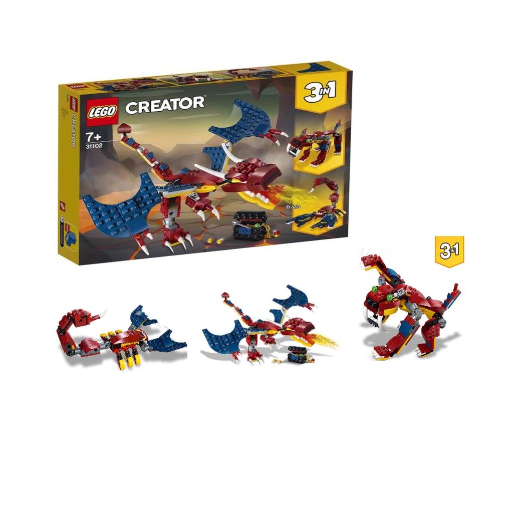 現貨 全新 LEGO 樂高 31102 Creator 3合1創作系列 火龍 全新未拆 公司貨
