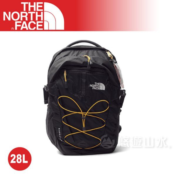 【The North Face 28L 15吋電腦背包《柑橘黃/瀝灰》】NF00CHK4ESN/電腦包/後背包/悠遊山水