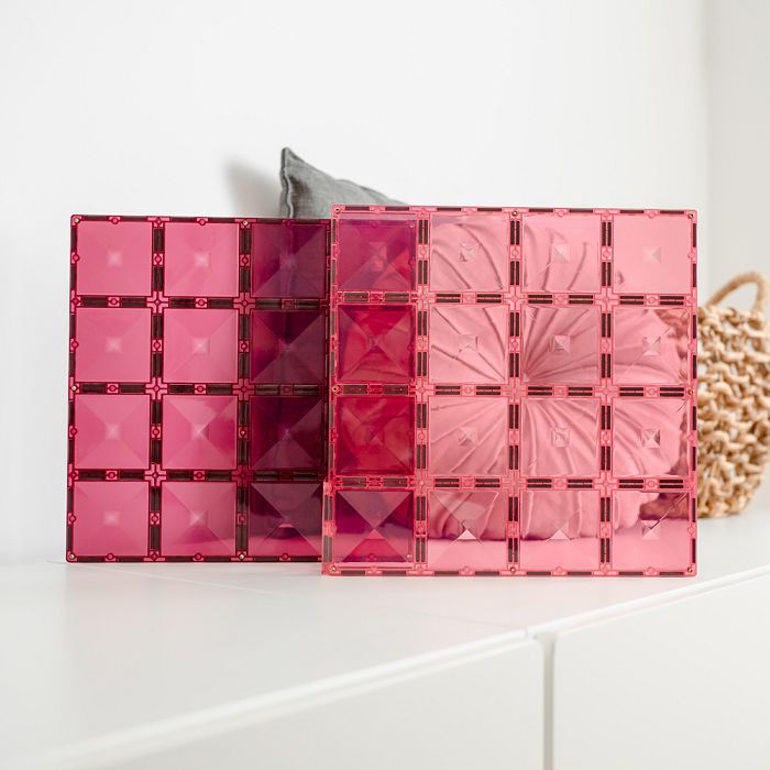 澳洲 Connetix 粉彩磁力積木-粉莓底板2入組|磁性積木|磁力片【麗兒采家】