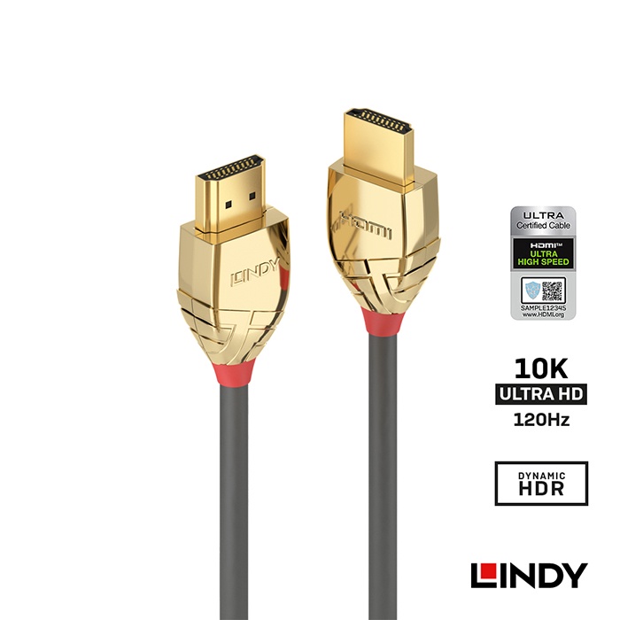 LINDY 林帝 GOLD LINE HDMI 2.1(TYPE-A) 公 TO 公 傳輸線 3M (37603)