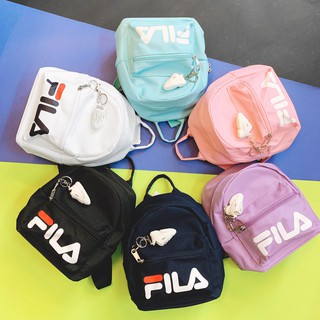 FILA LOGO BAG 黑色 深藍 白色 粉紅 墨綠 LGOG 書包 後背包 拉鍊 可放A4 韓系 男女