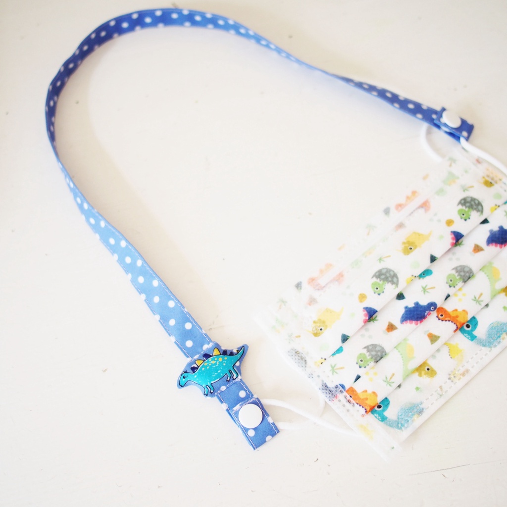 【客製化禮物】寶貝塗鴉造型口罩繩訂製 開學季 入學準備 幼兒園 劍龍口罩繩